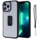 Clear color Edge Case with Strap for Iphone 11 -Black