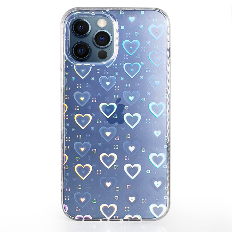 Hologram Clear Case for Iphone 12 Pro - Love