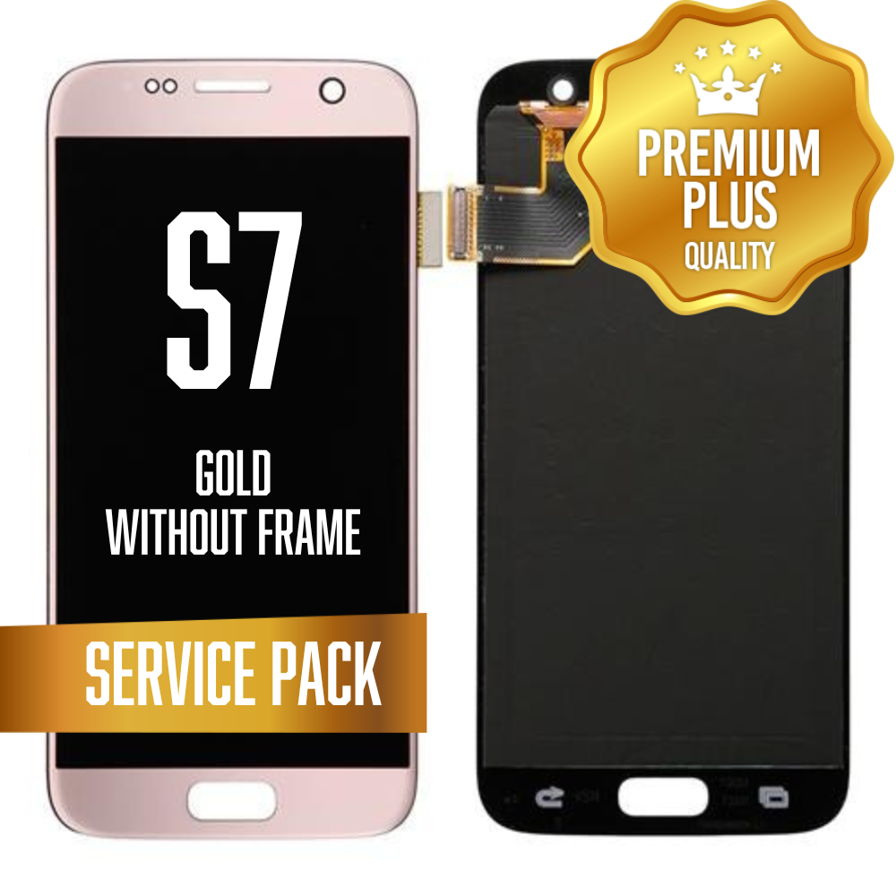 LCD for Samsung Galaxy S7 Without Frame - Gold (Service Pack)