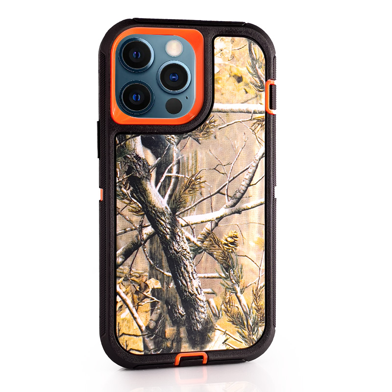 DualPro Protector Case for Iphone 13 Pro -Camouflage Orange