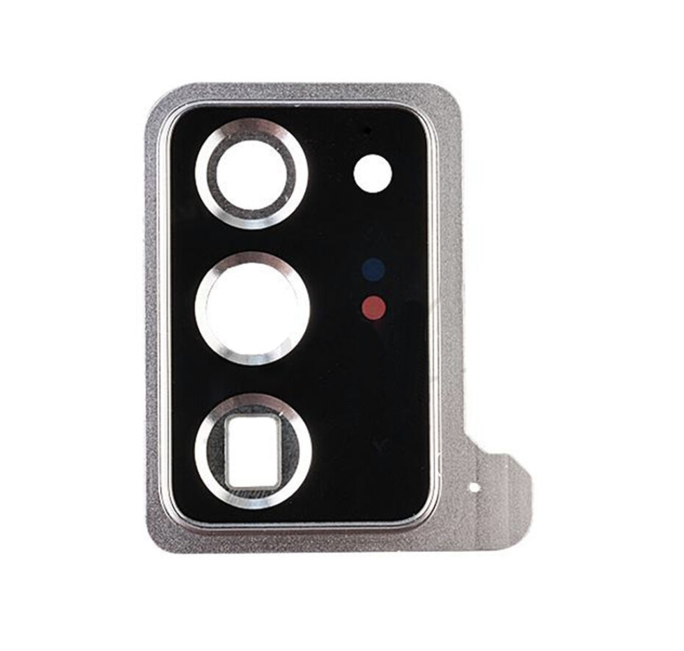 Back Camera Lens For With Cover Bezel Ring Compatible  for Note 20 Ultra - White