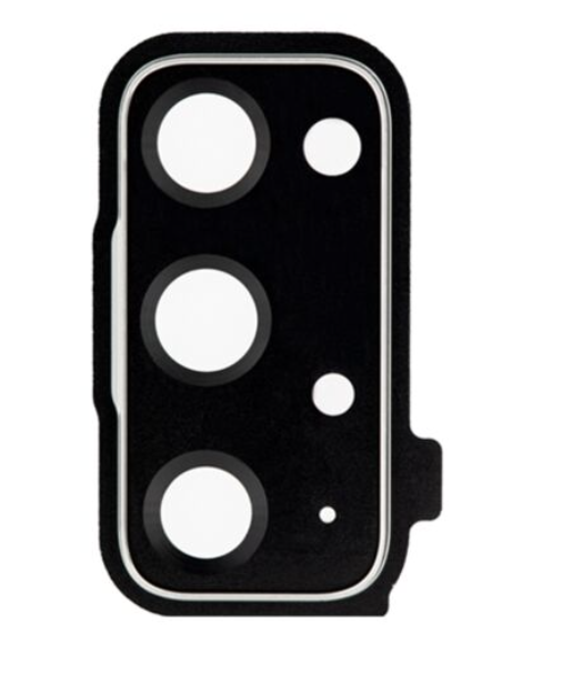 Back Camera Lens For With Cover Bezel Ring Compatible for S20 FE - White