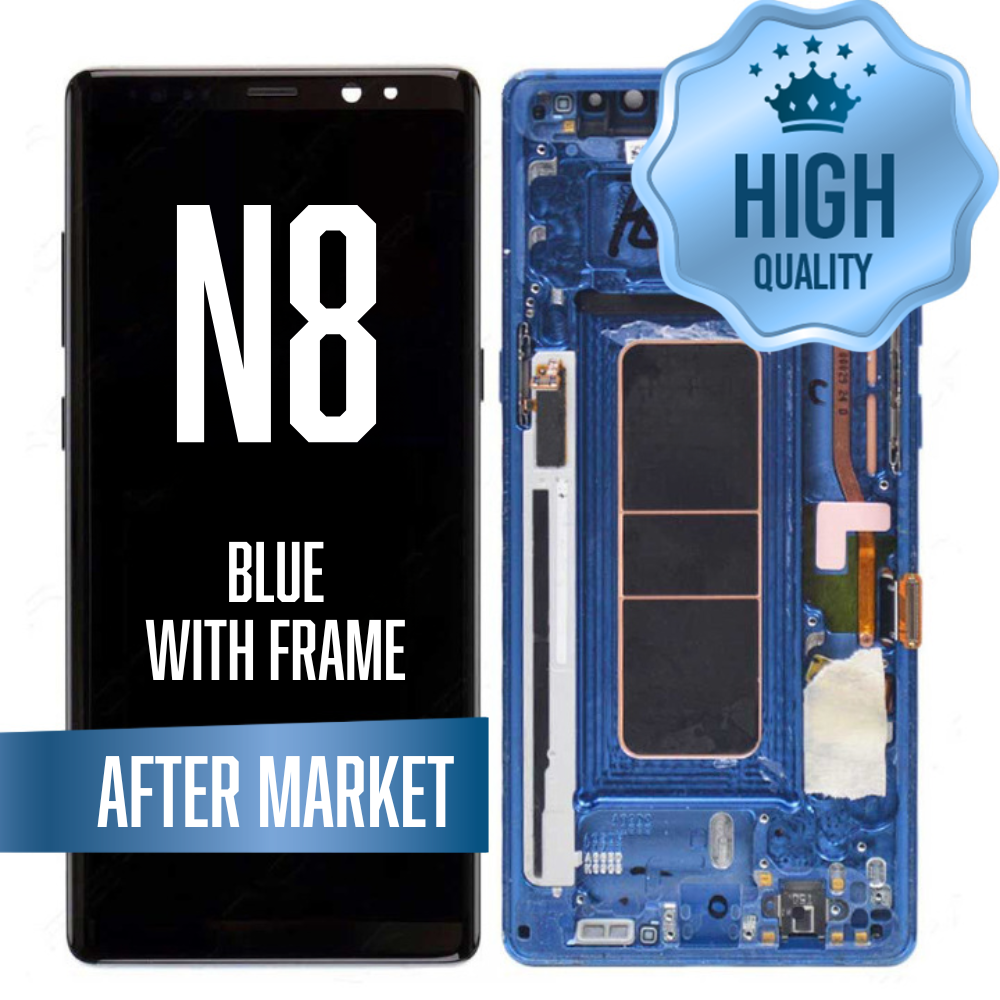 LCD for Samsung Galaxy Note 8 With Frame - Blue (High Quality)