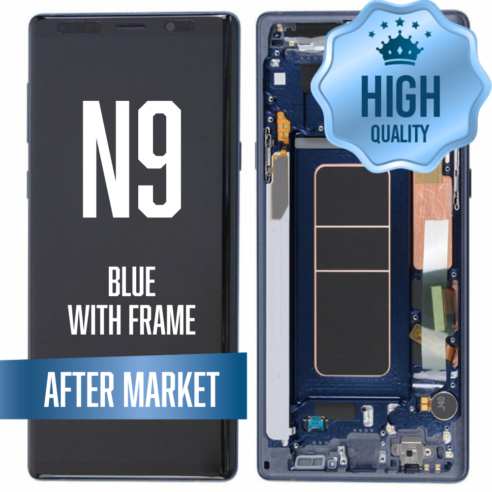 LCD for Samsung Galaxy Note 9 With Frame - Blue (High Quality)