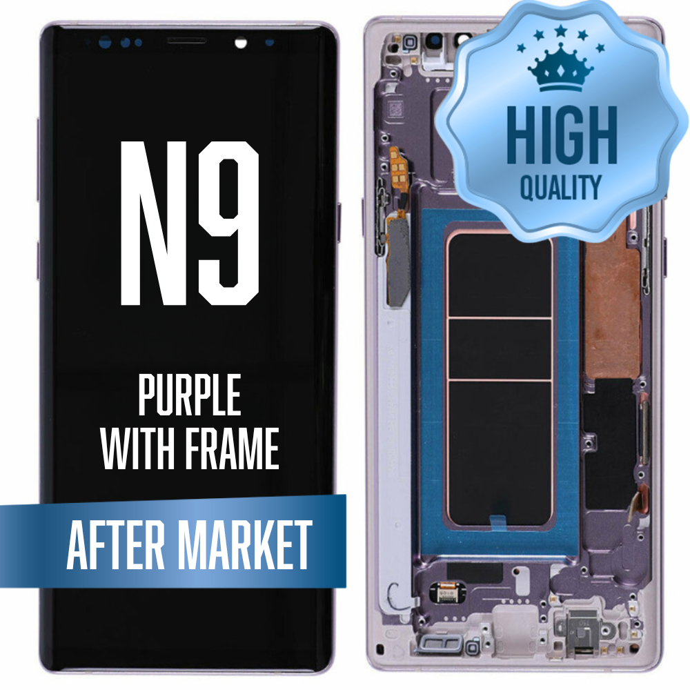 LCD for Samsung Galaxy Note 9 With Frame - Purple (High Quality)