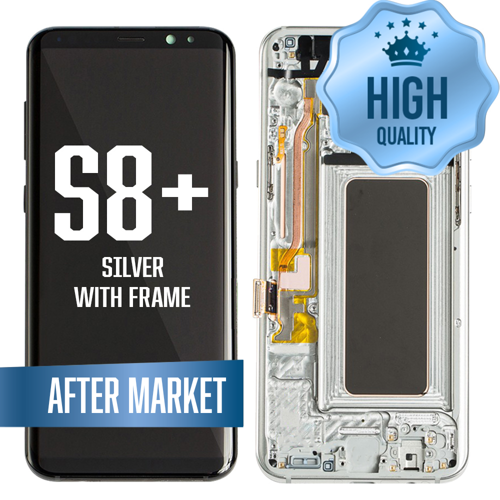 LCD for Samsung Galaxy S8P With Frame - Silver (High Quality)