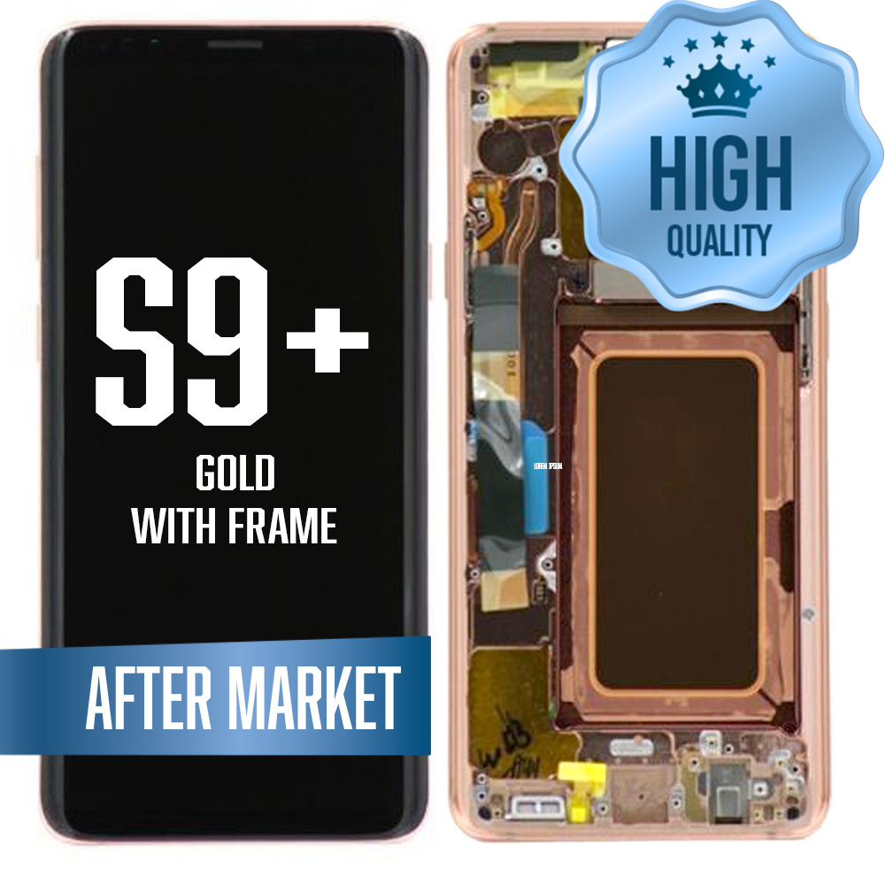 LCD for Samsung Galaxy S9P With Frame - Gold (High Quality)
