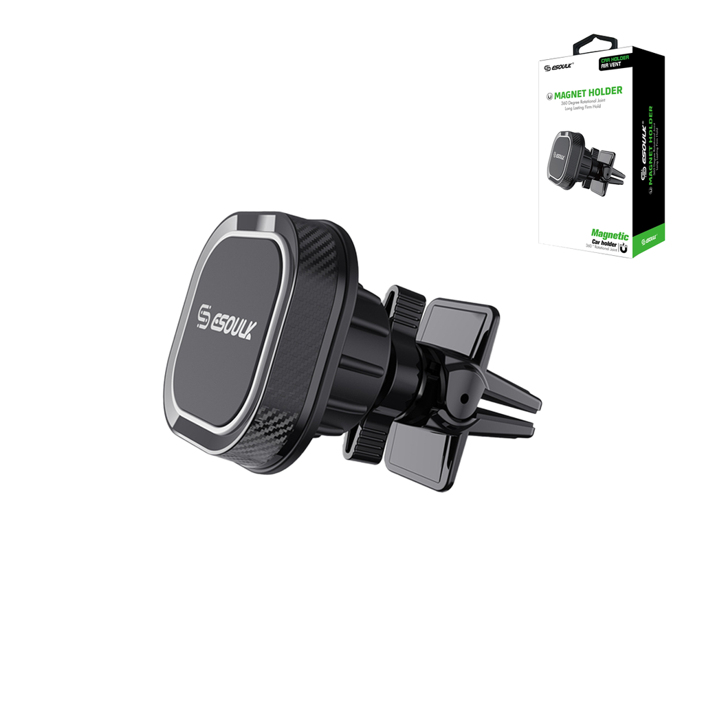 Esoulk EH08P Magnet Holder Twist-lock Magnetic Car Holder 360 Degree Rotating Joint (Black)