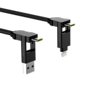 Rolling Square Incharge X Max 6 Cables in 1 (input: USB and USB-C; Output: USB-C and IOS) - Black