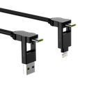 Rolling Square Incharge X Max 6 Cables in 1 (input: USB-A and Type-C; Output: Type-C and Lightning) - Black