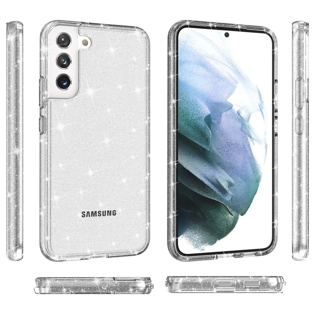 Transparent Sparkle Case for Galaxy S22 Plus - Clear