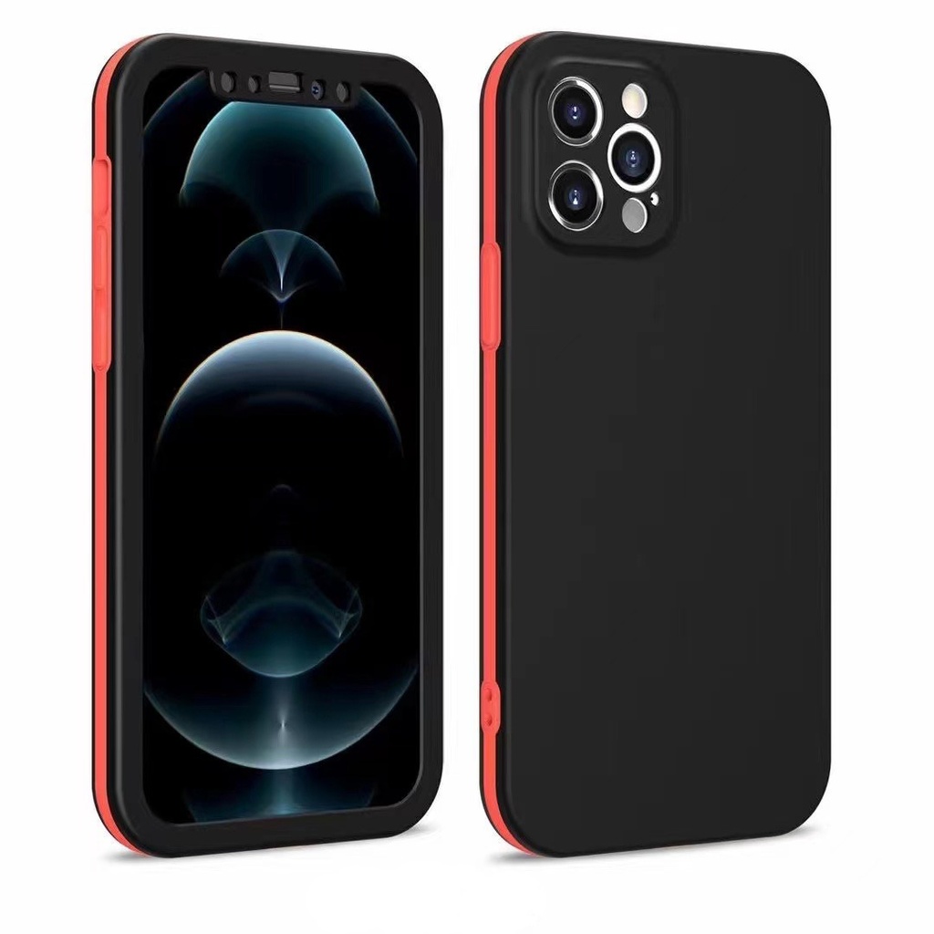 3 Piece Hard Protector Case for iPhone 13 Pro - Black