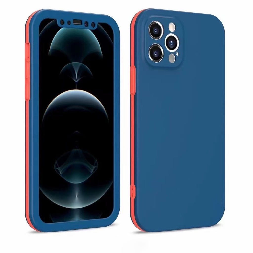 3 Piece Hard Protector Case for iPhone 13 Pro - Blue