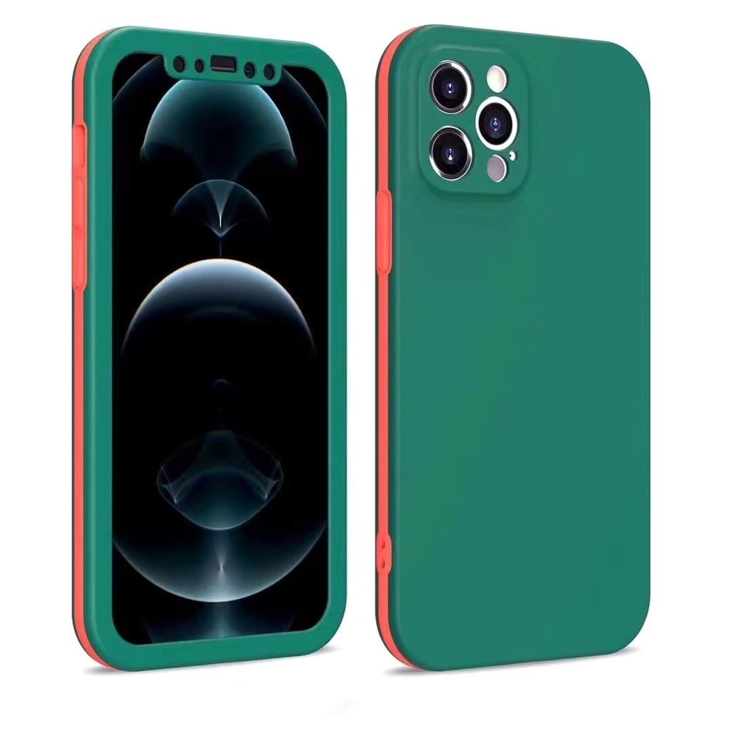 3 Piece Hard Protector Case for iPhone 13 Pro - Green