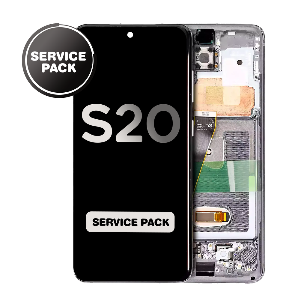 OLED Assembly for Samsung Galaxy S20 (G980 / G981) with Frame - Cloud White (Service Pack)