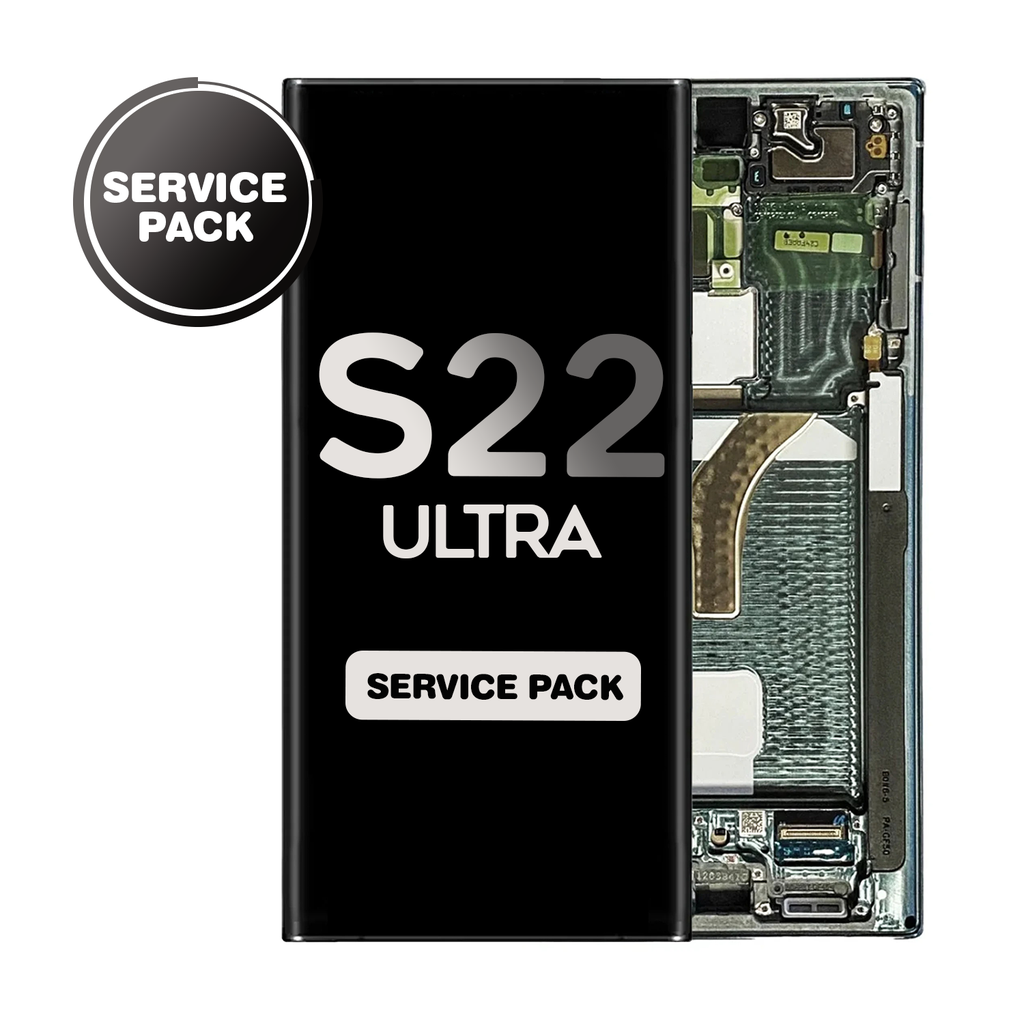 OLED Assembly for Samsung Galaxy S22 Ultra (S908) with Frame - Green (Service Pack)