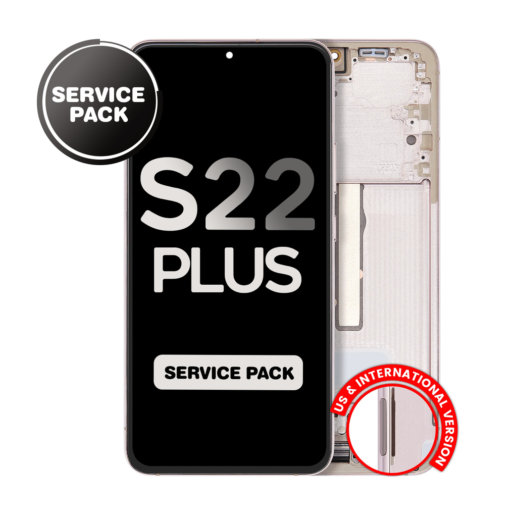 OLED Assembly for Samsung Galaxy S22 Plus (S906) with Frame - Pink Gold (Service Pack)