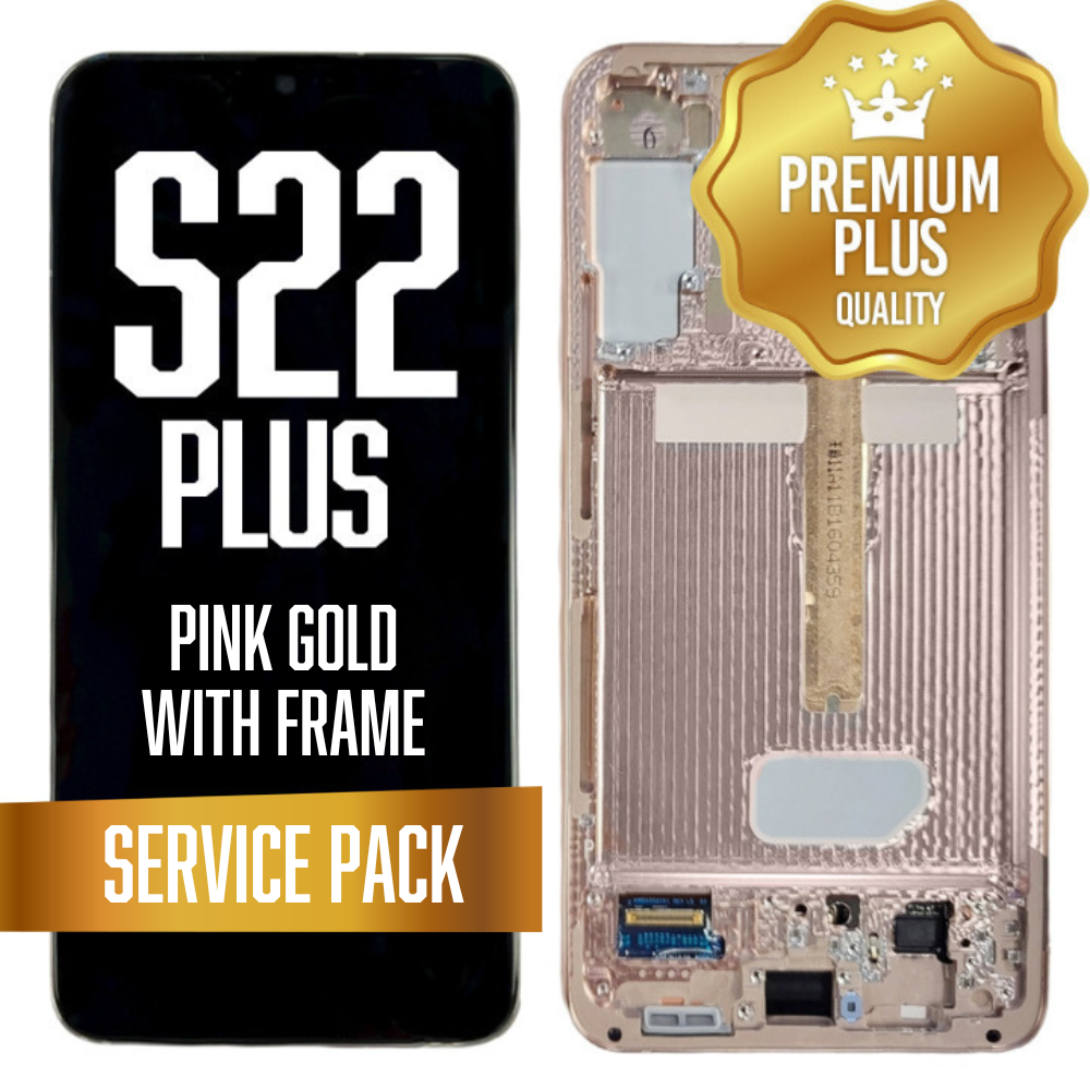 OLED Assembly for Samsung Galaxy S22 Plus With Frame - Pink Gold (Service Pack)