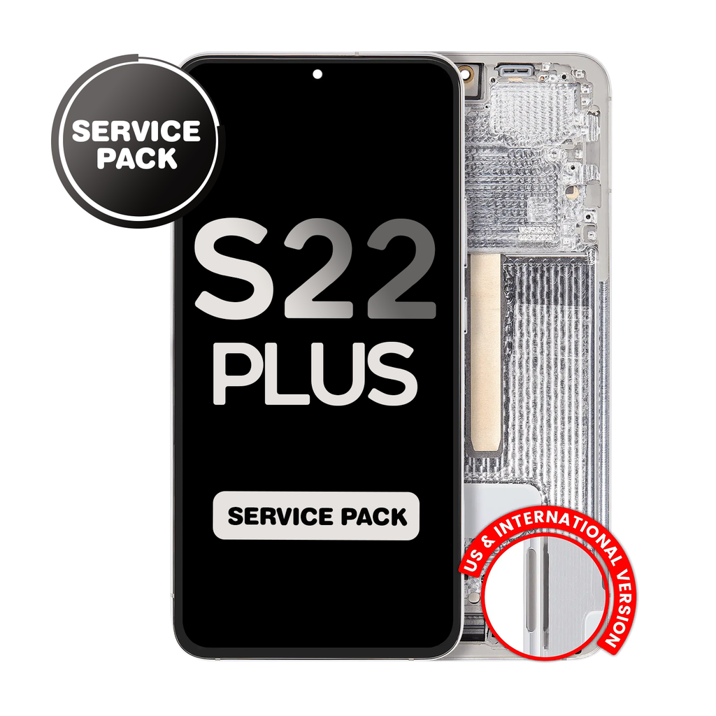 OLED Assembly for Samsung Galaxy S22 Plus (S906) with Frame - White (Service Pack)