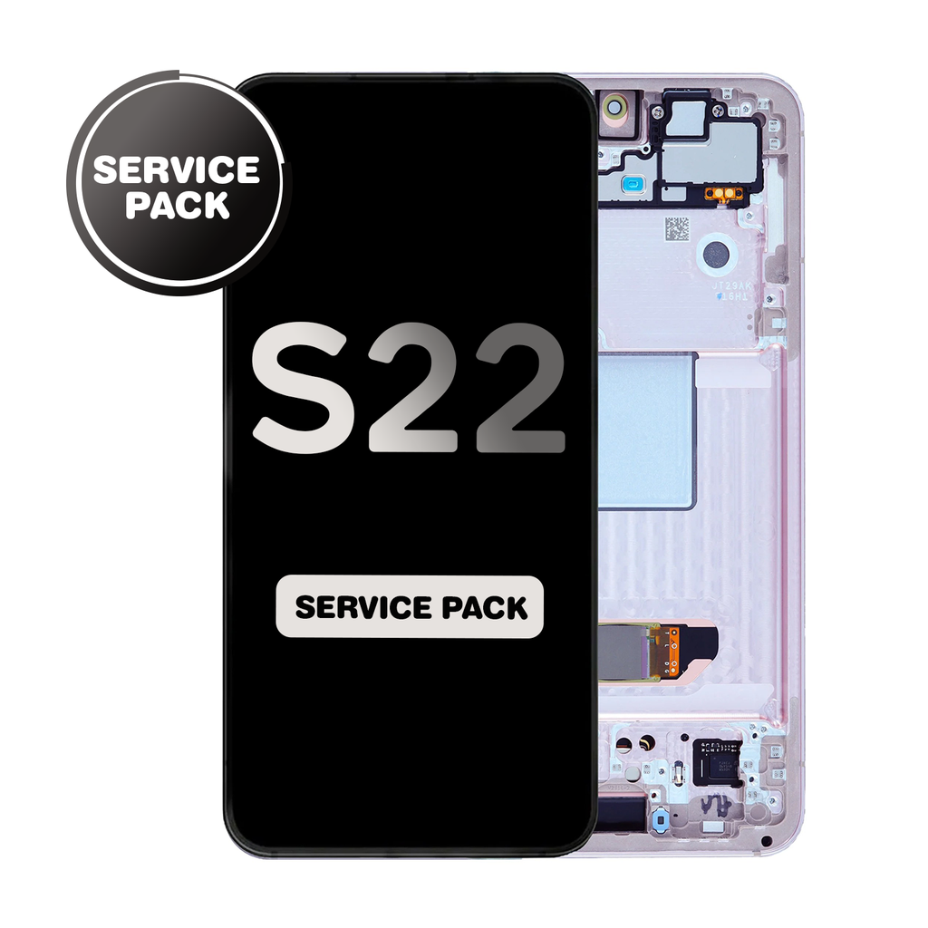 OLED Assembly for Samsung Galaxy S22 (S901) with Frame - Pink Gold (Service Pack)