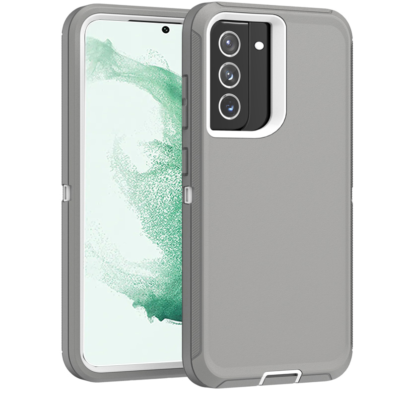 DualPro Protector Case for Galaxy S21 FE - Gray & White