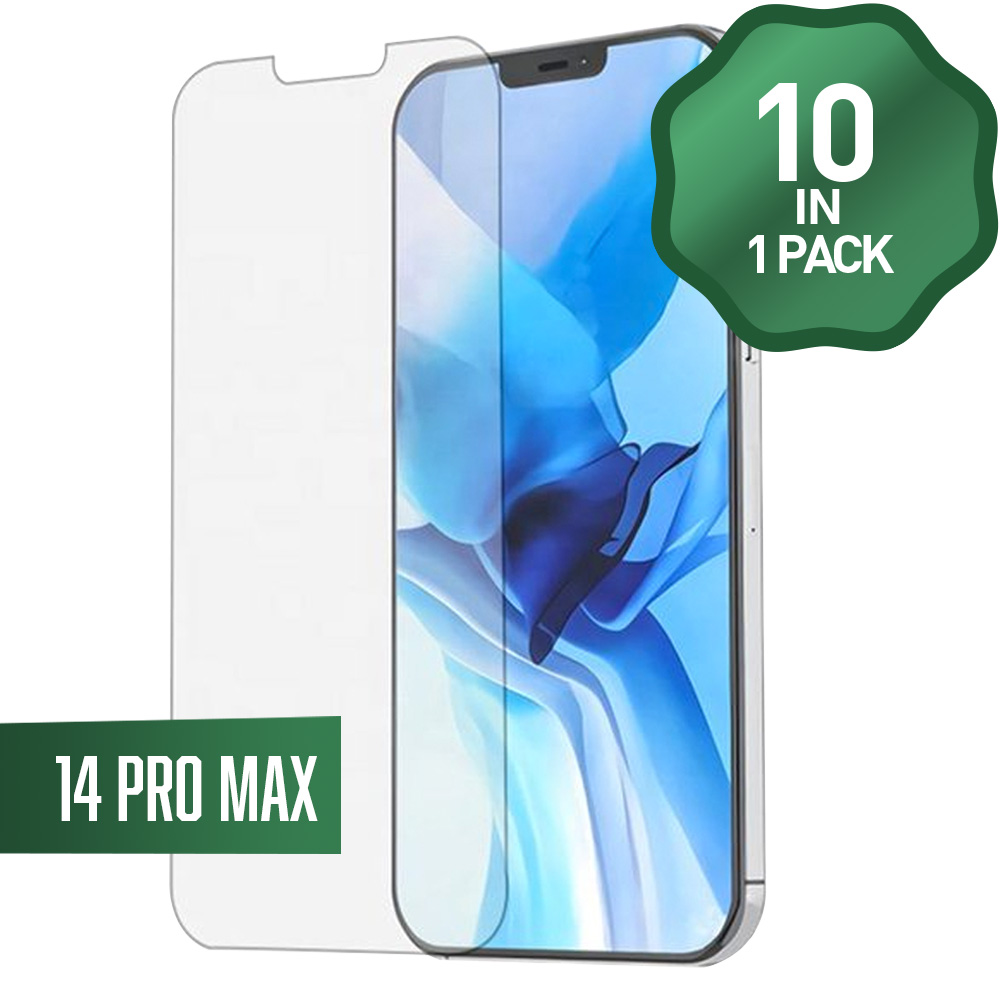 Clear Tempered Glass for iPhone 14 Pro Max (6.7")(10 Pcs)