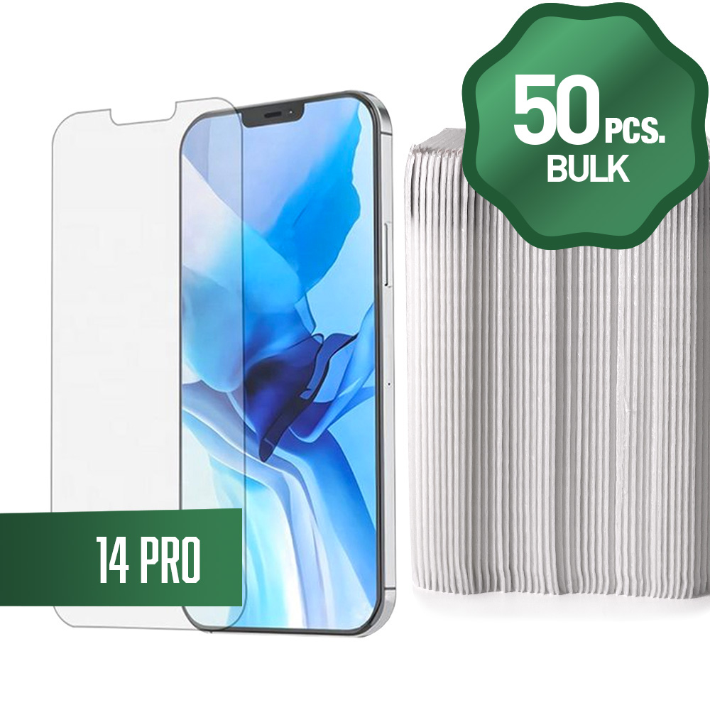 Clear Tempered Glass for iPhone 14 Pro (6.1")(50 Pcs)