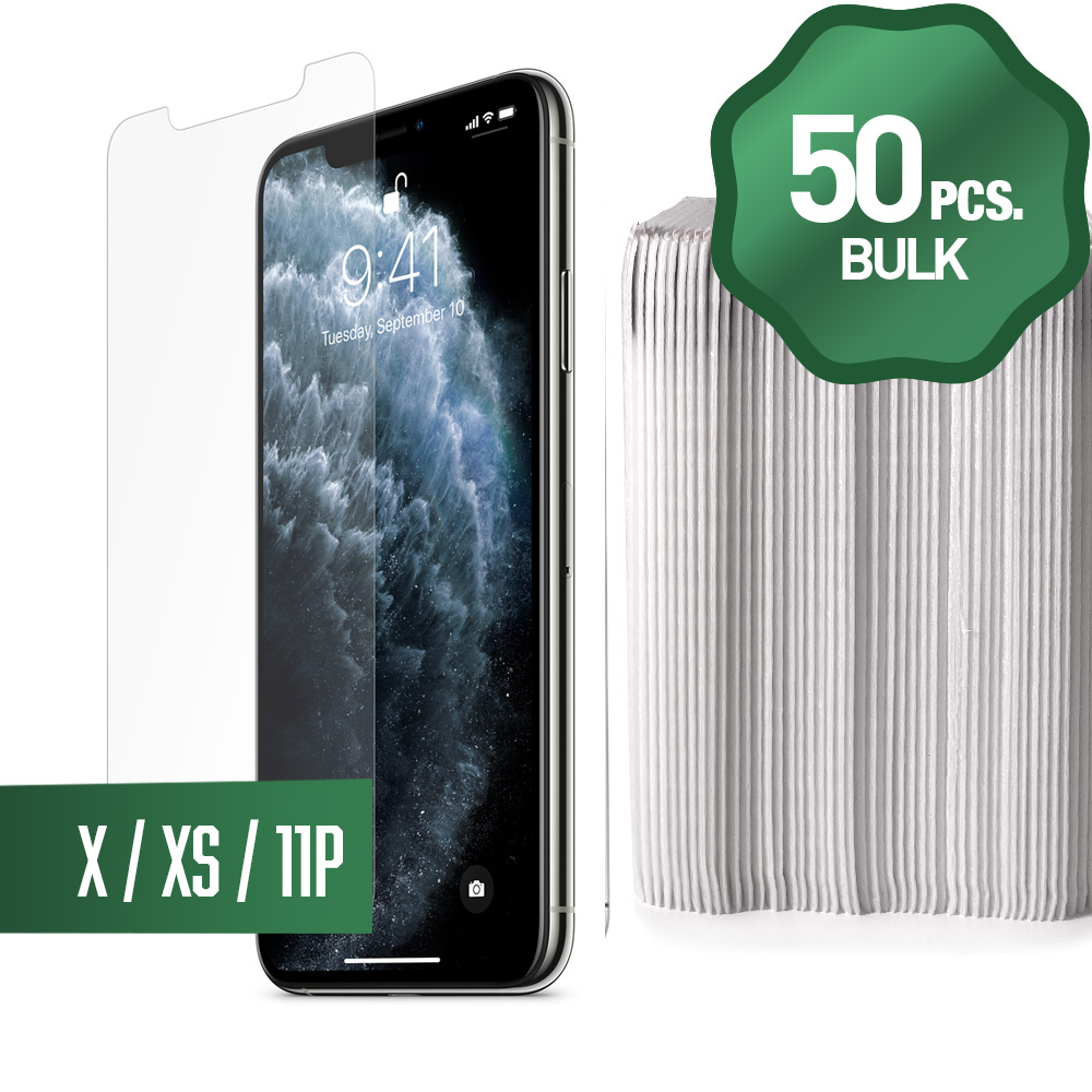 Clear Tempered Glass for iPhone X / XS / 11 Pro (50 Pcs)