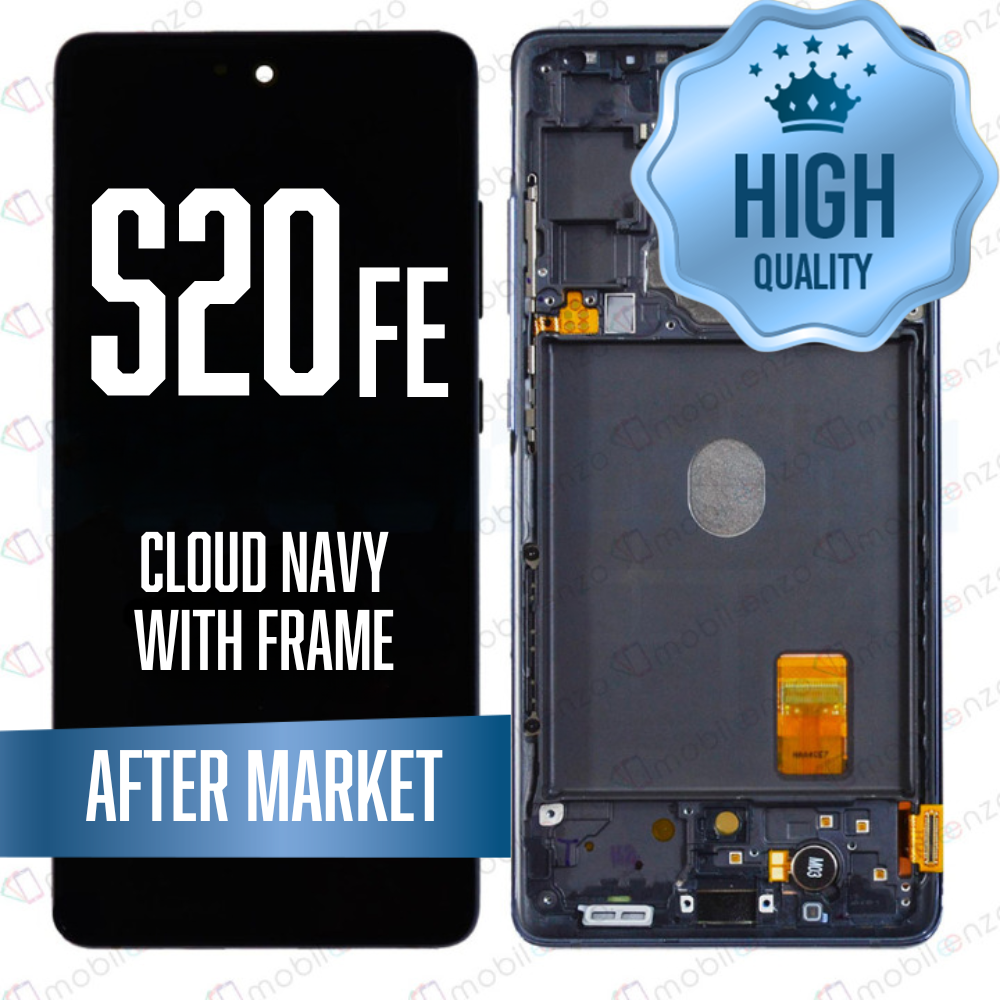 OLED Assembly for Samsung Galaxy S20 FE 4G / 5G With Frame - Cloud Navy (High Quality)