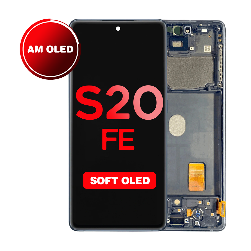 OLED Assembly for Samsung Galaxy S20 FE (G781) 4G / 5G with Frame - Cloud Navy (Aftermarket - OLED)