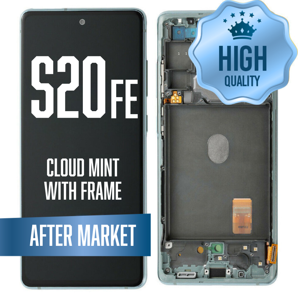 OLED Assembly for Samsung Galaxy S20 FE 4G / 5G With Frame - Cloud Mint (High Quality)