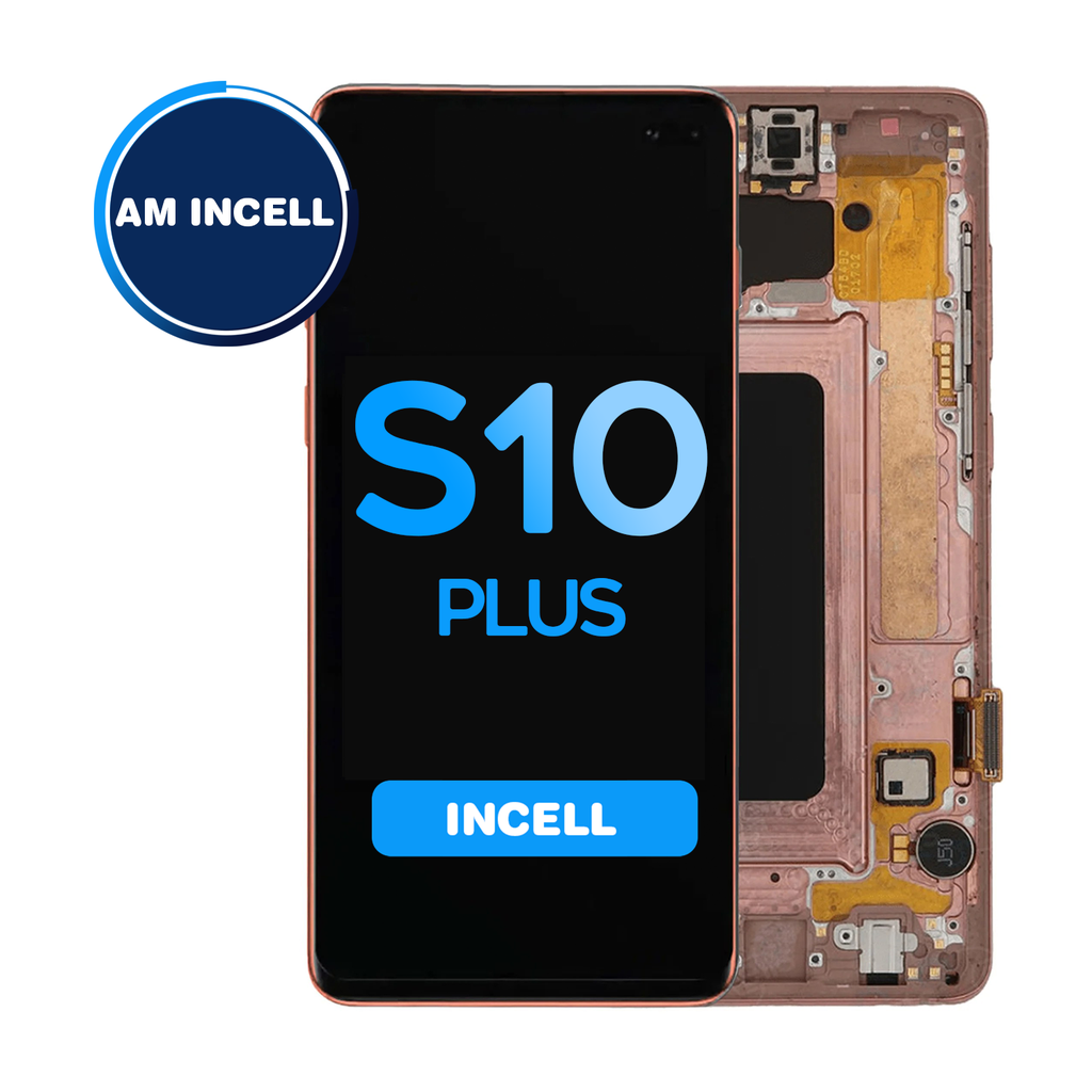 LCD Assembly for Samsung Galaxy S10 Plus (G975) with Frame (Does not support Fingerprint) -Flamingo Pink (Aftermarket - Incell)