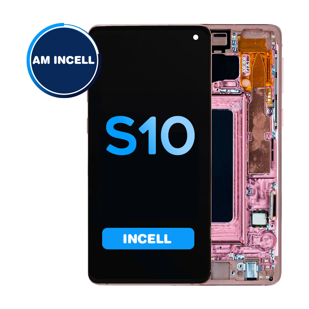 LCD Assembly for Samsung Galaxy S10 (G973) with Frame (Does not support Fingerprint) - Flamingo Pink (Aftermarket - Incell)