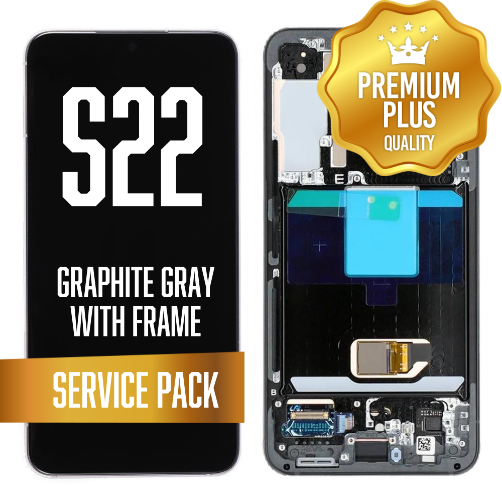 OLED Assembly for Samsung Galaxy S22 With Frame - Graphite Gray (Service Pack)