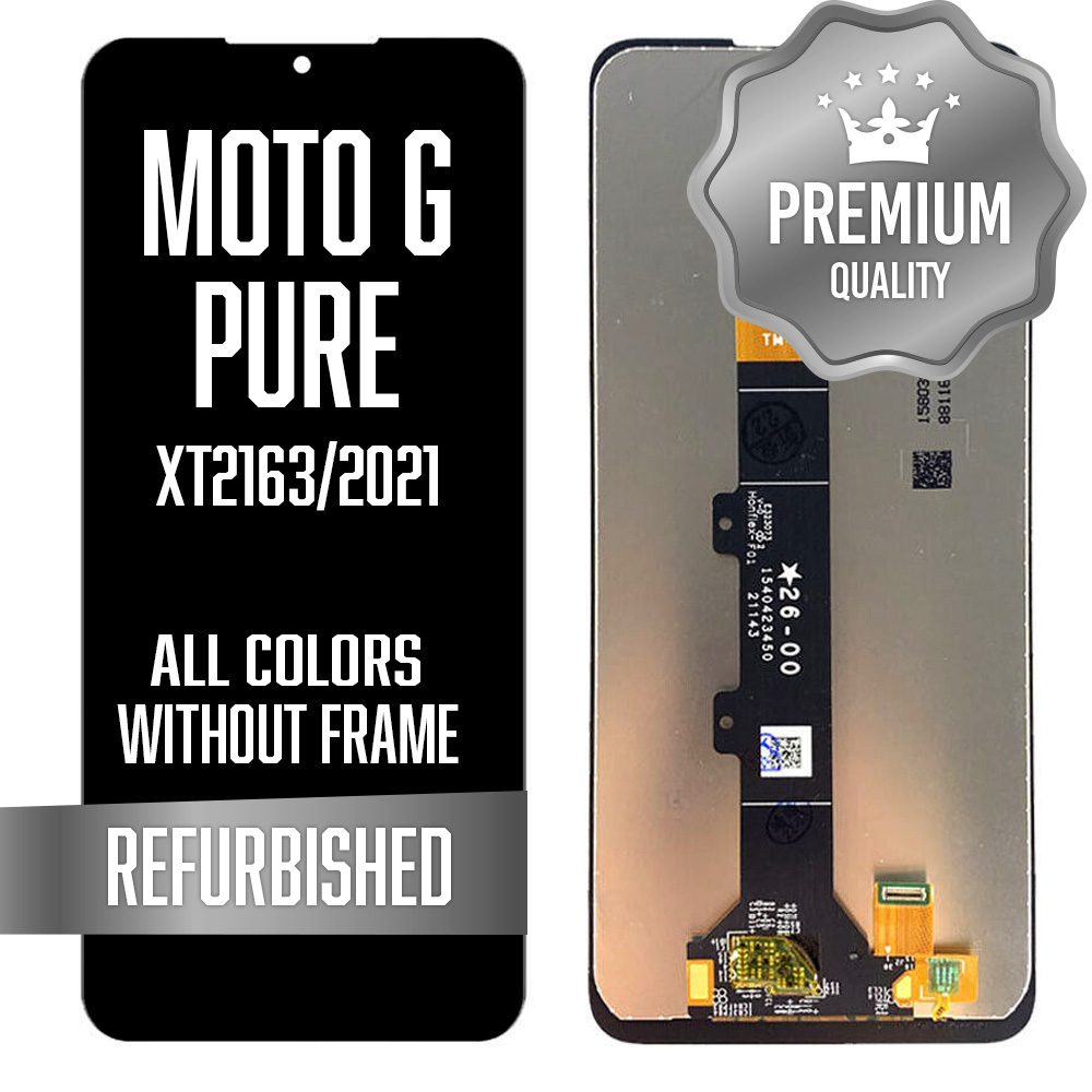 LCD w/out frame for Motorola G Pure (XT2163/2021) - All Colors (Premium/ Refurbished) 