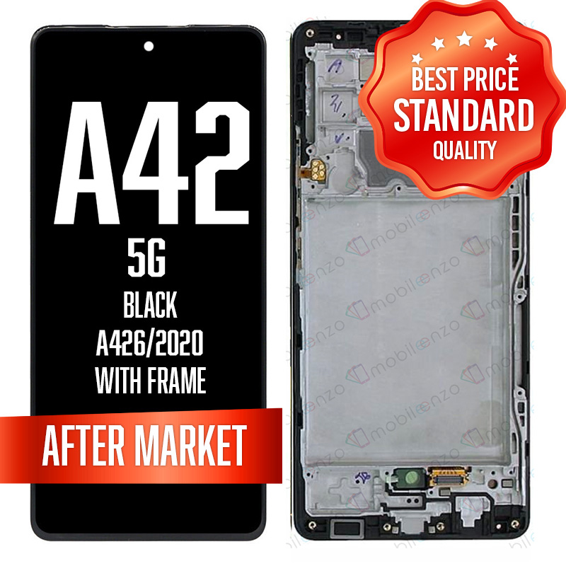LCD with frame for Galaxy A42 5G (A426/2020) - Black (Standard Quality/INCELL)