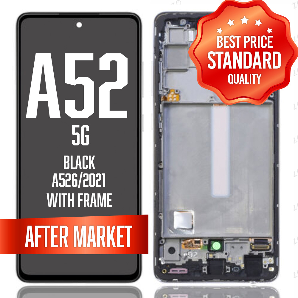 LCD with frame for Galaxy A52 5G (A526/2021) - Black (Standard Quality/INCELL)