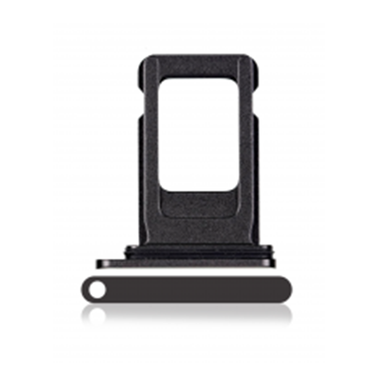 Single Sim Card Tray For iPhone 11 (Black) (Premium)