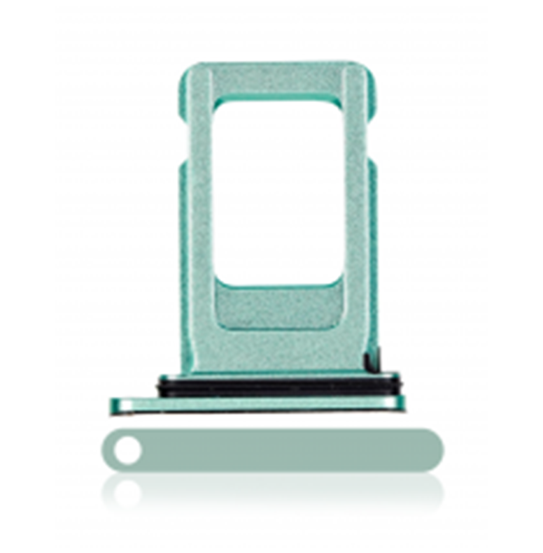 Single Sim Card Tray For iPhone 11 (Green) (Premium)