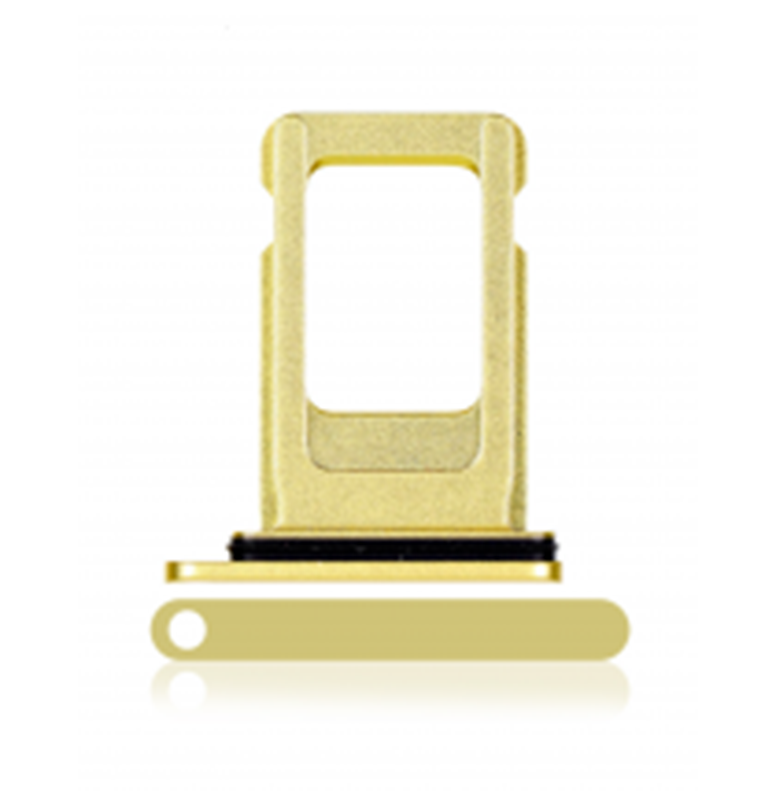 Single Sim Card Tray For iPhone 11 (Yellow) (Premium)