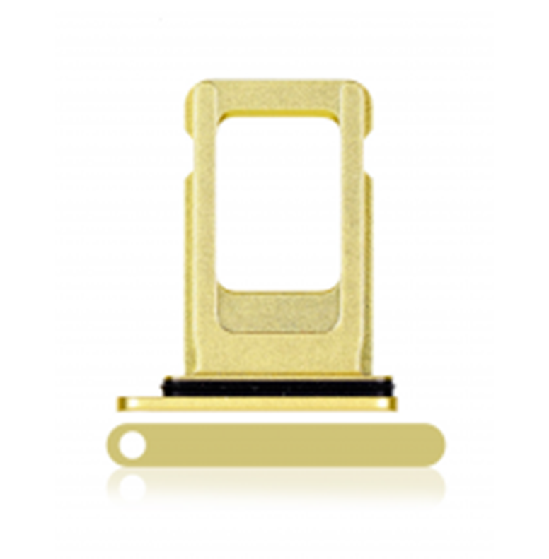 Single Sim Card Tray Compatible With Iphone 11 (Yellow)