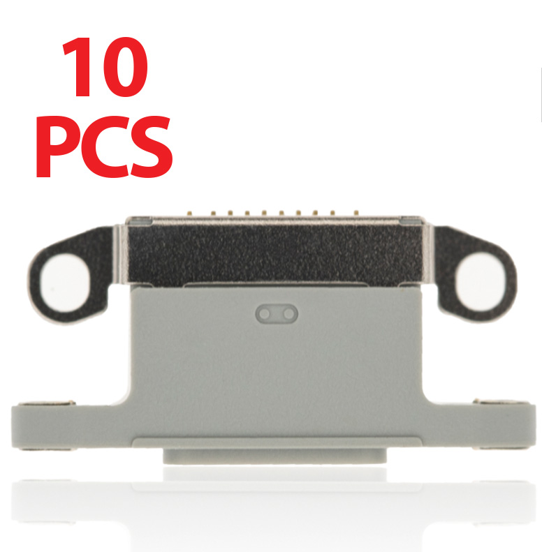 Charging Port Only For iPhone 11 Pro / 11 Pro Max (10 Pack) (Silver) (Premium)