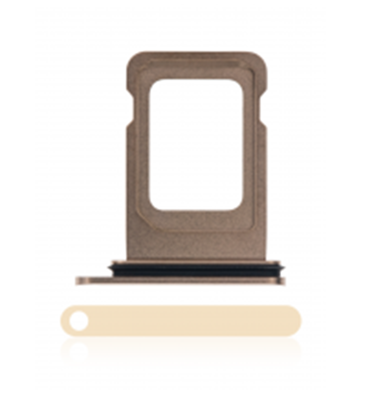 Single Sim Card Tray For iPhone 11 Pro / iPhone 11 Pro Max (Gold) (Premium)