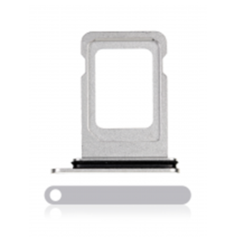 Single Sim Card Tray For iPhone 11 Pro / iPhone 11 Pro Max (Silver) (Premium)