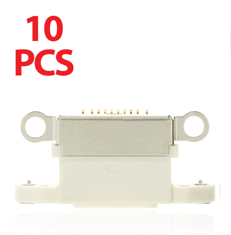 Charging Port Only For iPhone 12 (10 Pack) (White) (Premium)
