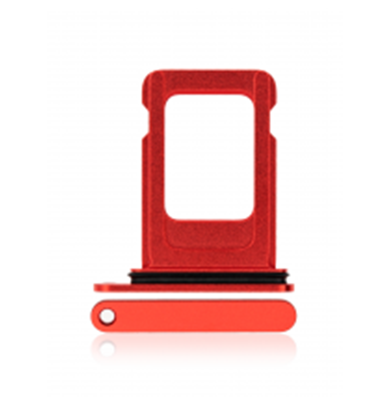 Single Sim Card Tray For iPhone 12 (Red) (Premium)