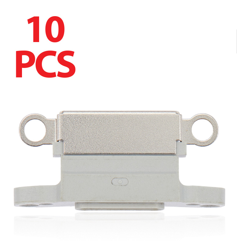 Charging Port Only For iPhone 12 / 12 Pro (10 Pack) (Silver) (Premium)