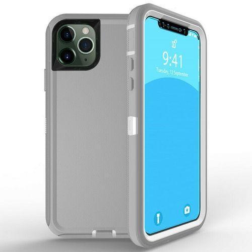 DualPro Protector Case for iPhone 16e / 14 / 13 - Gray & White