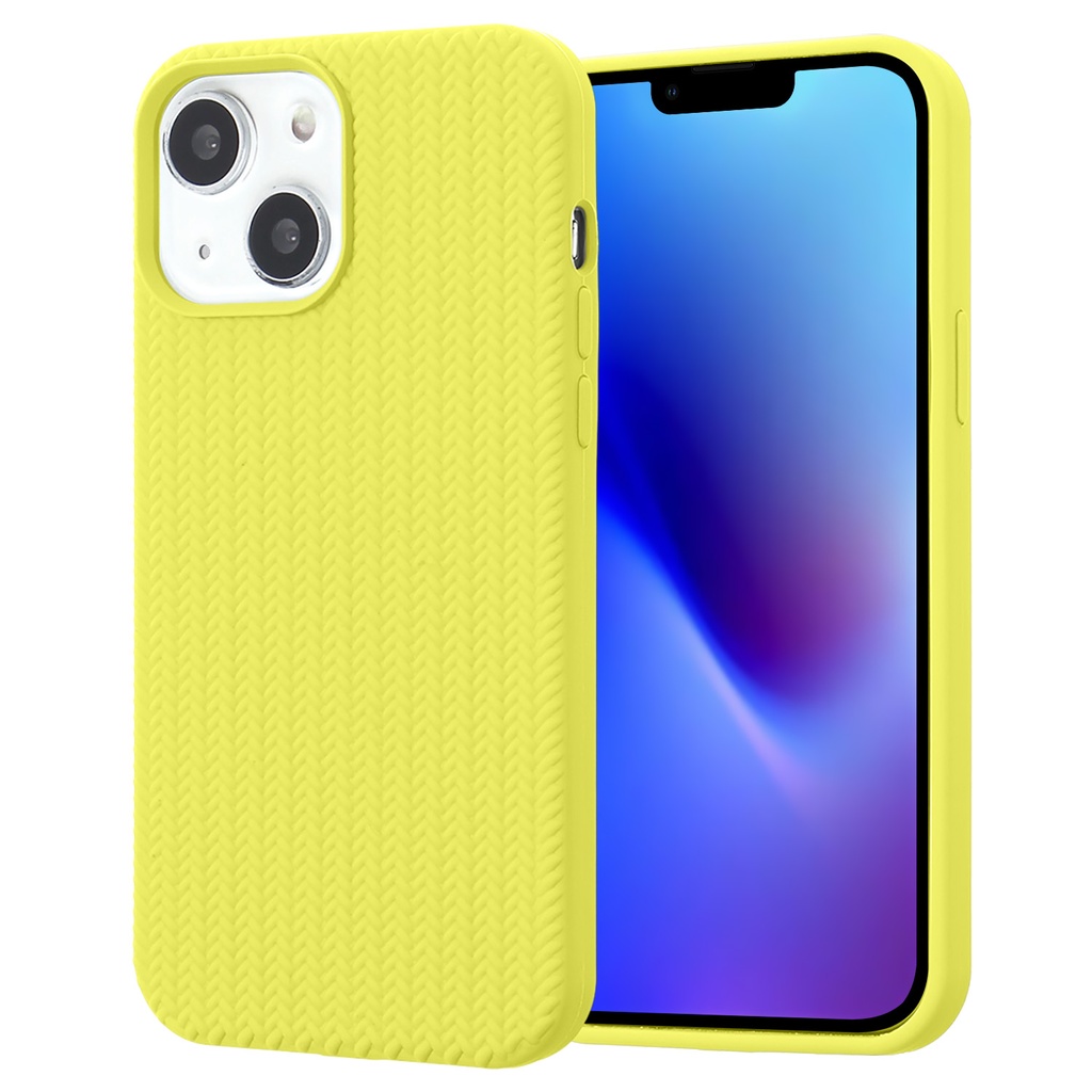 Silicone Fiber Case for iPhone 14 / 13 - Yellow