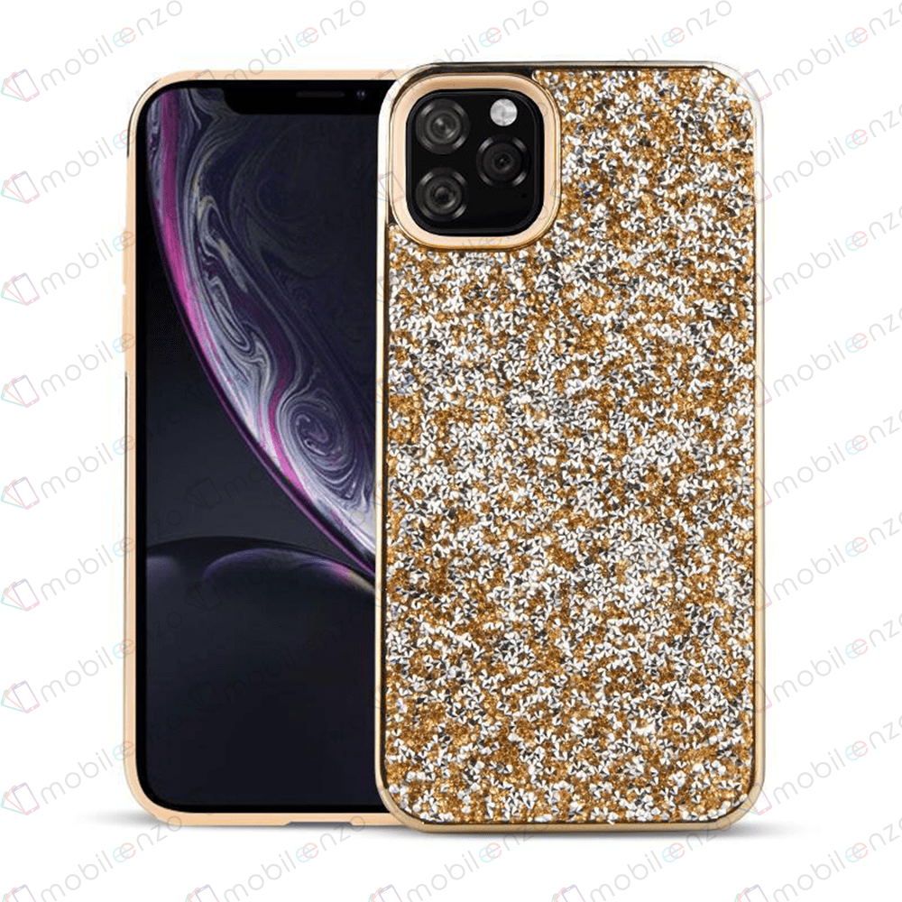 Color Diamond Hard Shell Case for iPhone 14 Plus - Gold